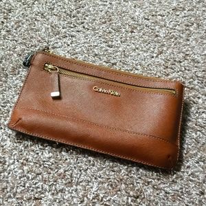 Calvin Klein brown wallet/wristlet